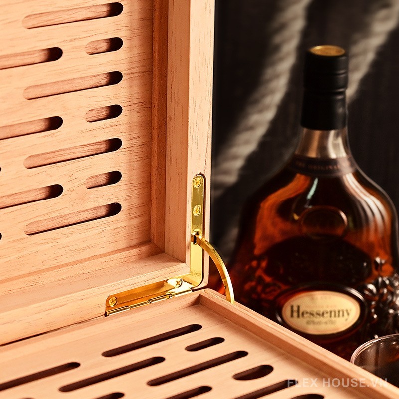 Hộp giữ ẩm cigar gỗ chứa 50 điếu sang trọng CGL0242 6