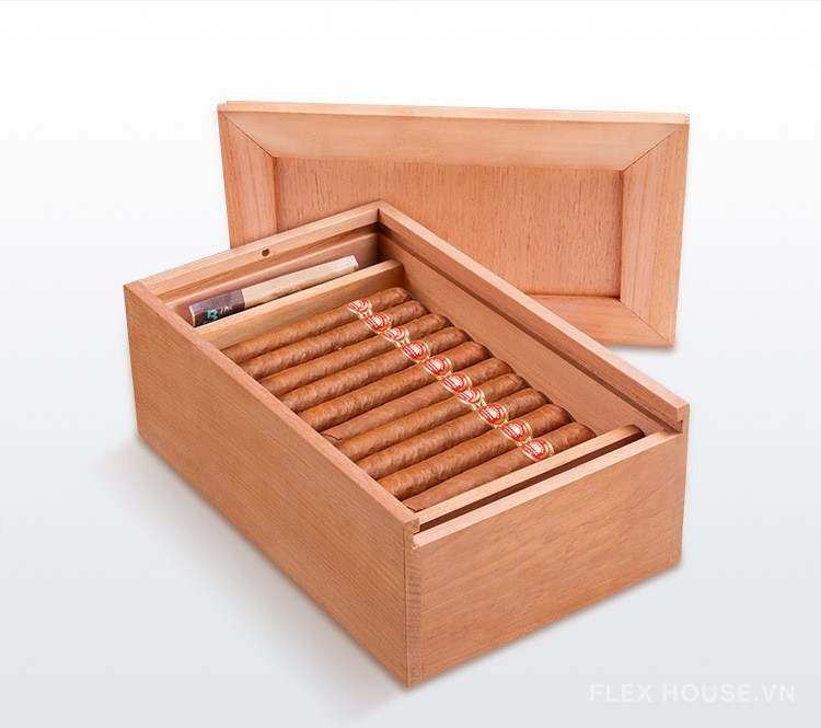Hộp đựng cigar gỗ nguyên khối sang trọng CGL740 13