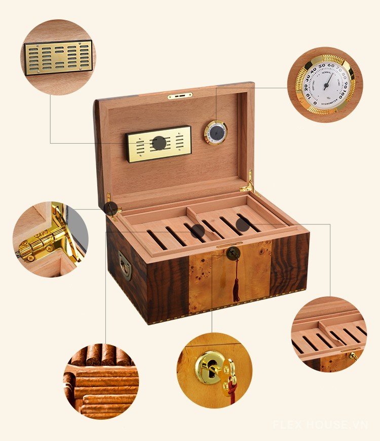 Hộp bảo quản cigar gỗ tuyết tùng Cohiba CGL792 10