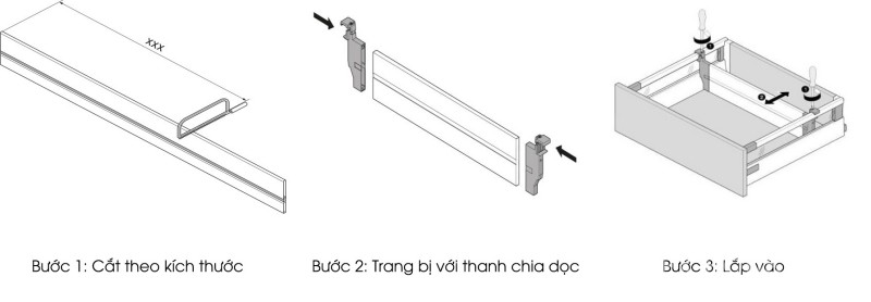 Khay chia muỗng đũa cho ngăn kéo Blum 4459680 7