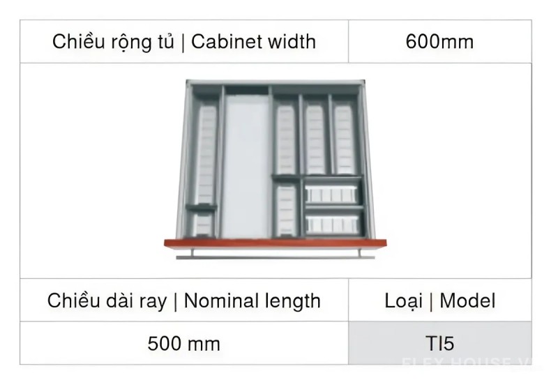 Khay chia muỗng đũa cho ngăn kéo Blum 4459680 6