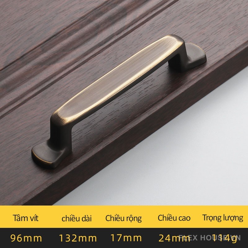 Tay nắm tủ bằng đồng Retro AM5136 8