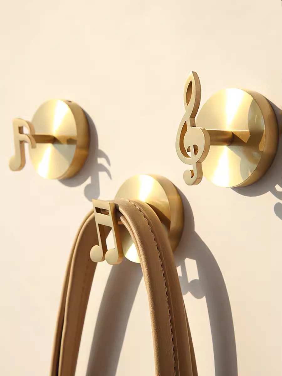 Móc treo áo đồng thau decor nốt nhạc độc đáo AS0824 5