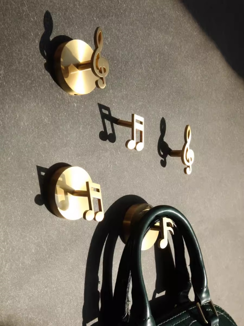 Móc treo áo đồng thau decor nốt nhạc độc đáo AS0824 2