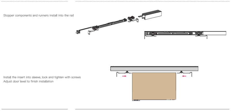 Phụ kiện bánh xe cho cửa lùa gỗ giảm chấn Taura T905A 9