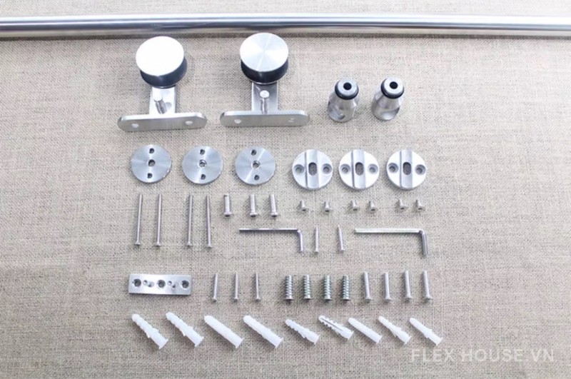 Ray trượt cửa lùa cánh treo thép không gỉ RT0022 7