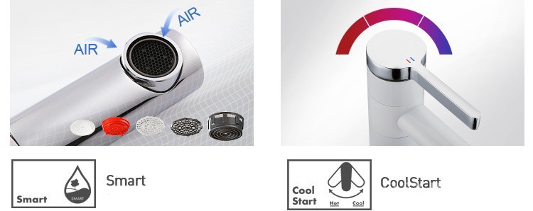 Vòi chậu lavabo nóng lạnh hiện đại bằng đồng DL6025 12