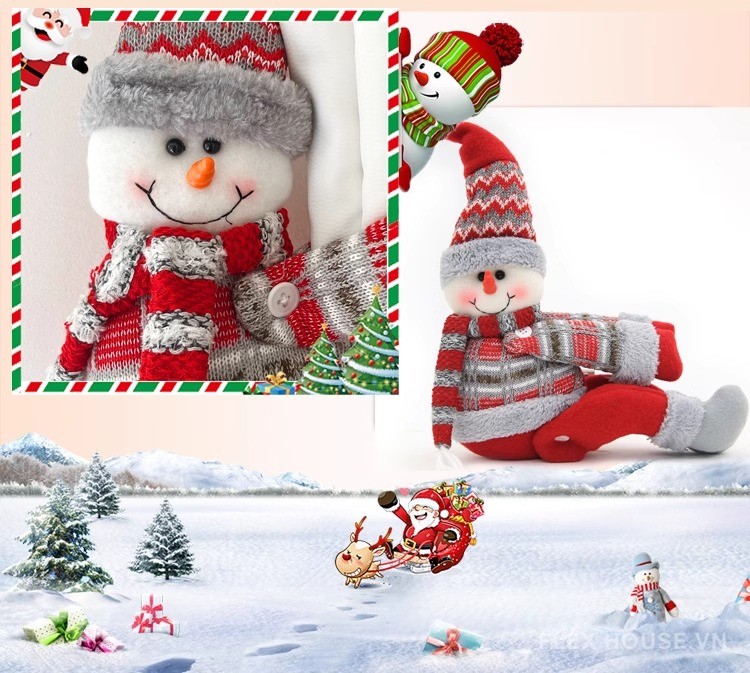 Dây buộc rèm hình người tuyết và ông già Noel FSH142 8