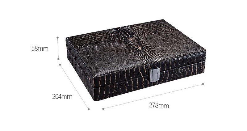 Hộp bảo quản cigar họa tiết cá sấu độc đáo CGL5995 10
