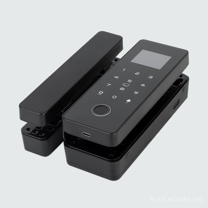 Khóa cửa kính thông minh nhận dạng vân tay YK100 17