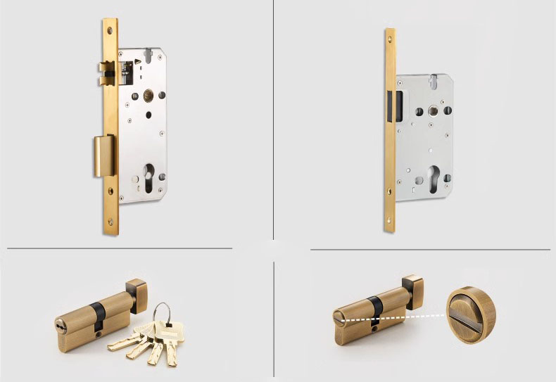 Khóa cửa phân thể bằng đồng châu Âu cao cấp DOR236 12