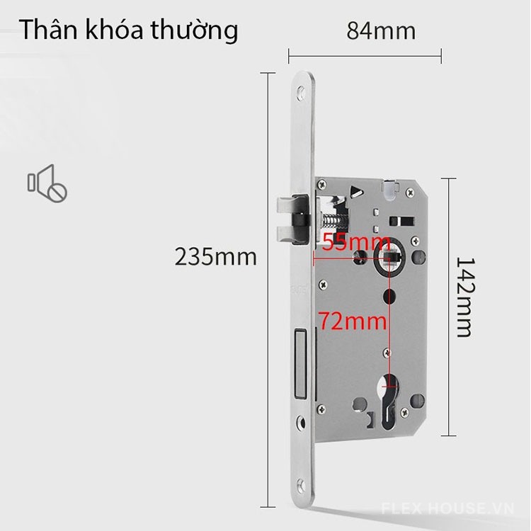 Khóa cửa tay gạt hợp kim phối ngọc trai sang trọng GT230 13