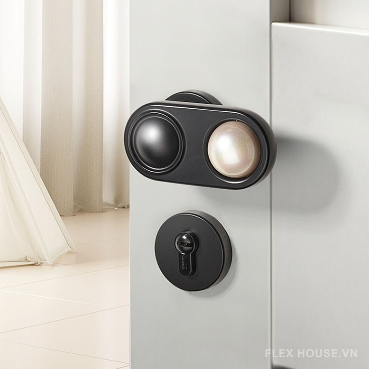 Khóa cửa tay gạt hợp kim phối ngọc trai sang trọng GT230