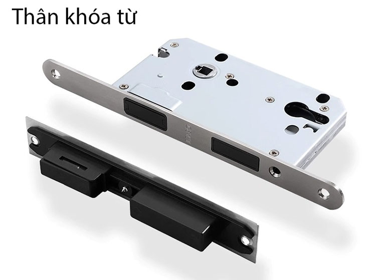 Khóa cửa tay nắm tròn hợp kim màu trắng KB425 12