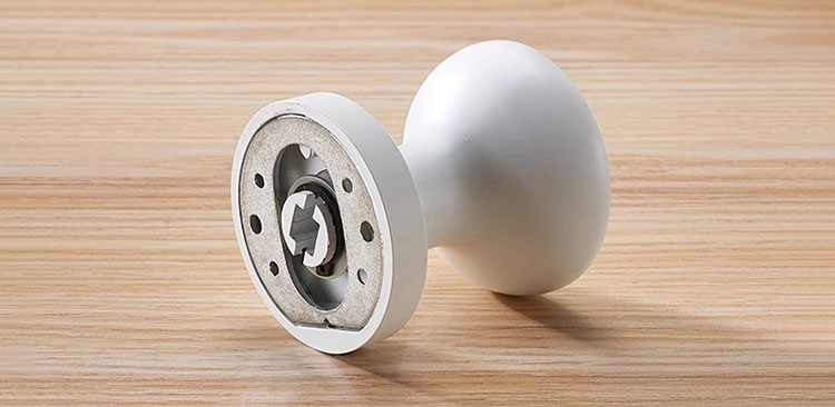 Khóa cửa tay nắm tròn hợp kim màu trắng KB425 9