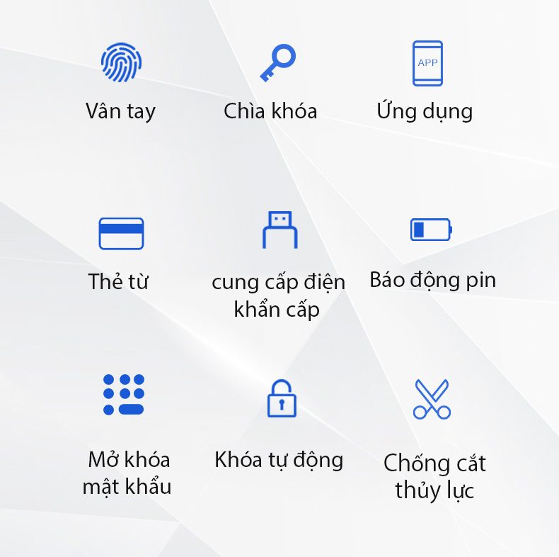 Khóa điện tử chữ U thông minh cho cửa kính YK100U 8