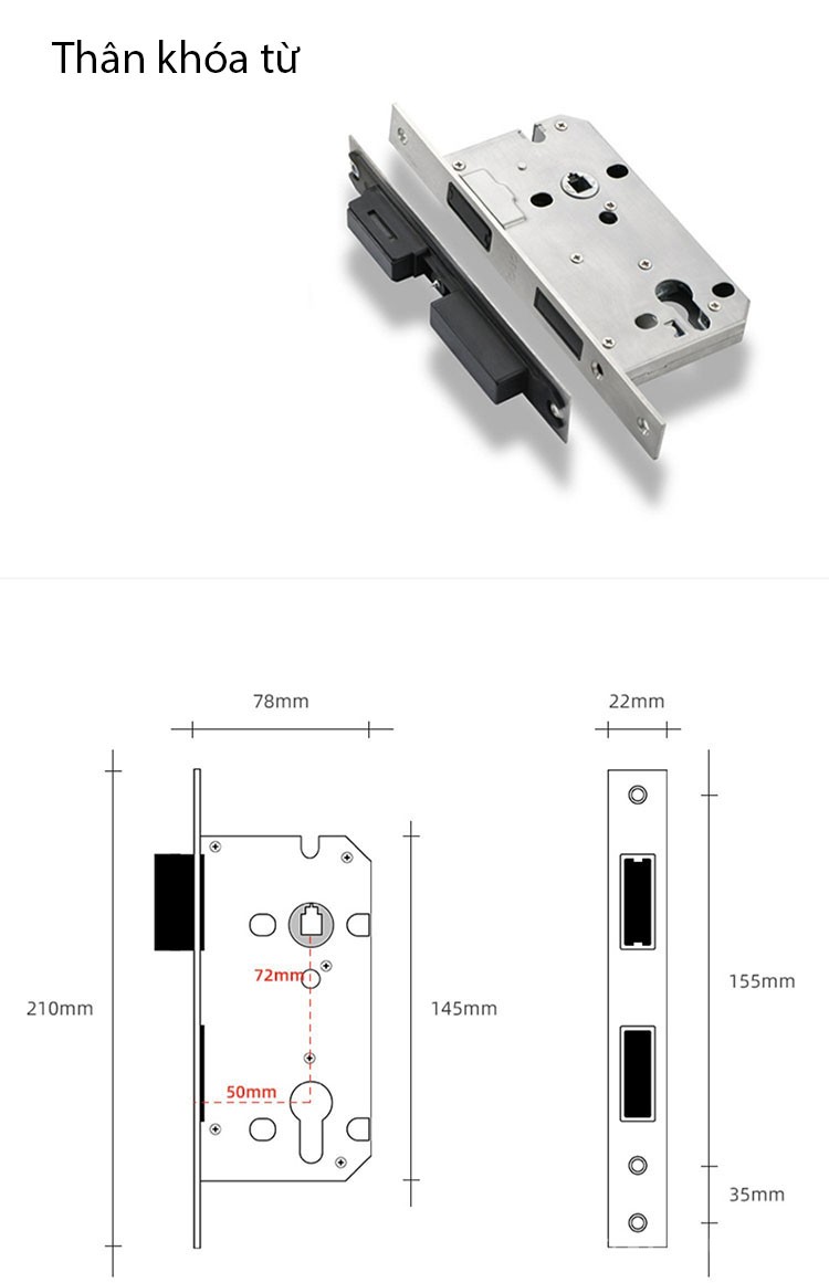 Khóa phân thể tay gạt hiện đại tối giản KB2929 12