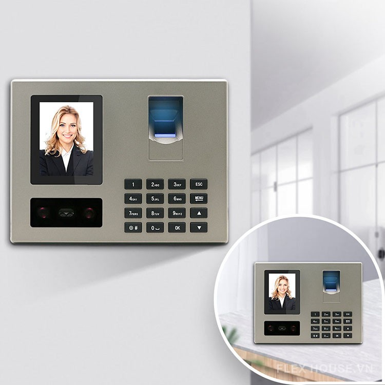 Máy chấm công bằng khuôn mặt vân tay mật khẩu YKFA03 6