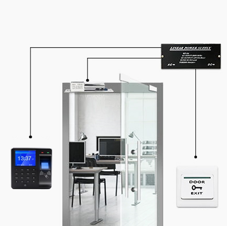 Máy chấm công bằng vân tay mật khẩu thẻ từ YKM10 12