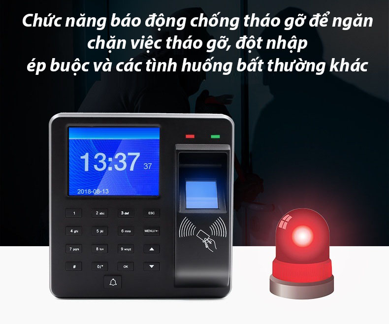 Máy chấm công bằng vân tay mật khẩu thẻ từ YKM10 8