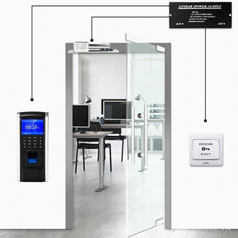 Máy chấm công nhận dạng vân tay thẻ từ YKM12 13