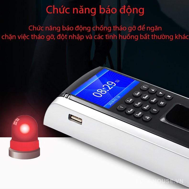 Máy chấm công nhận dạng vân tay thẻ từ YKM12 11