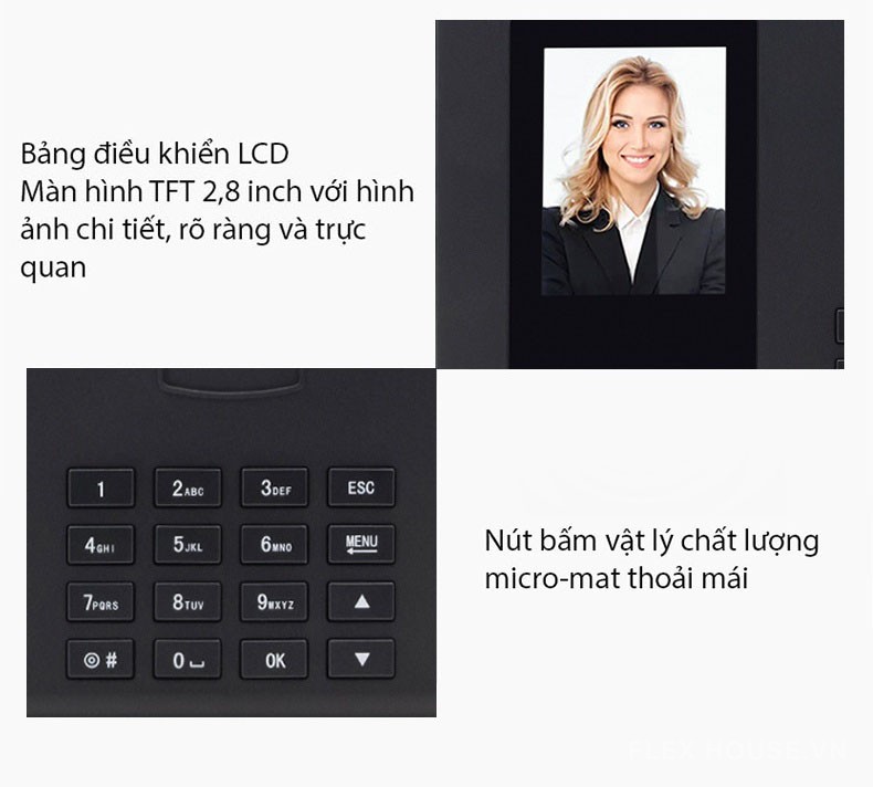 Máy chấm công nhận diện khuôn mặt YKFA05 6