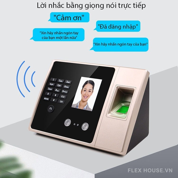 Máy chấm công nhận diện khuôn mặt vân tay YKFA02H 8