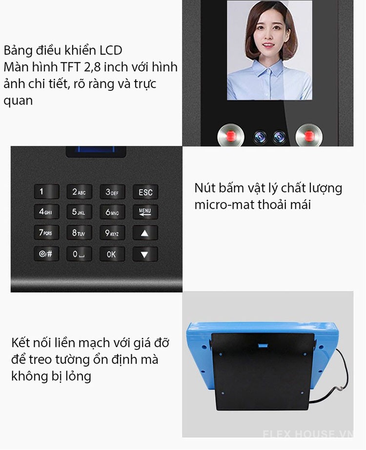 Máy chấm công thông minh nhận diện khuôn mặt YKFA01 8