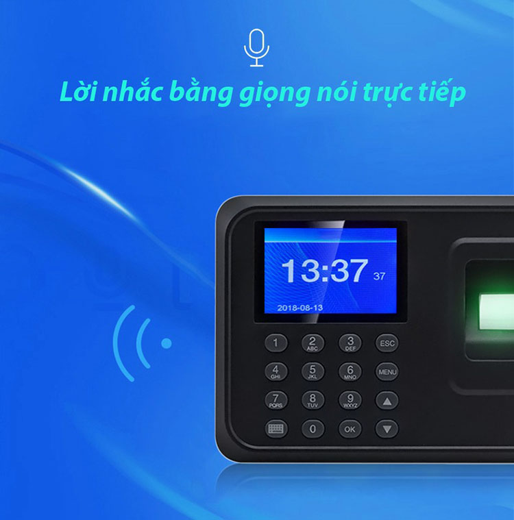 Máy chấm công vân tay thông minh giá rẻ YKF01 11