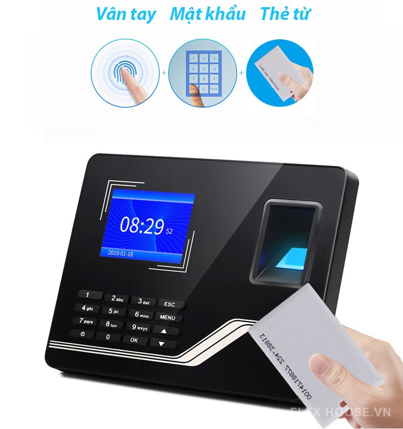 Máy chấm công vân tay kết nối Internet YKF20H 6
