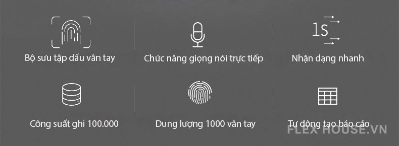 Máy chấm công vân tay kết nối Internet YKF20H 13