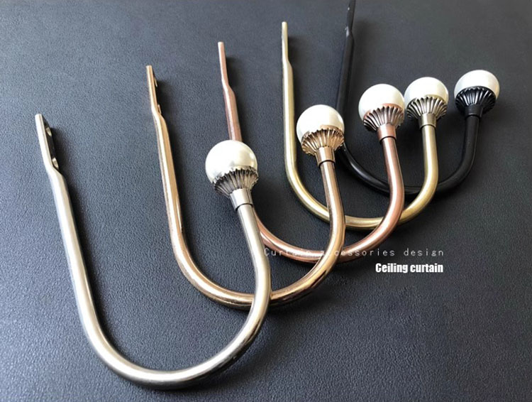 Móc cài rèm chữ U kiểu châu Âu cao cấp RBH444 5