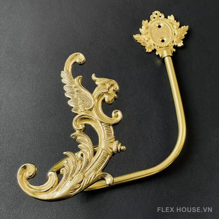 Móc vén rèm bằng đồng thau châu Âu sang trọng RBH032 9