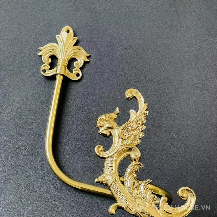 Móc vén rèm bằng đồng thau châu Âu sang trọng RBH032 8