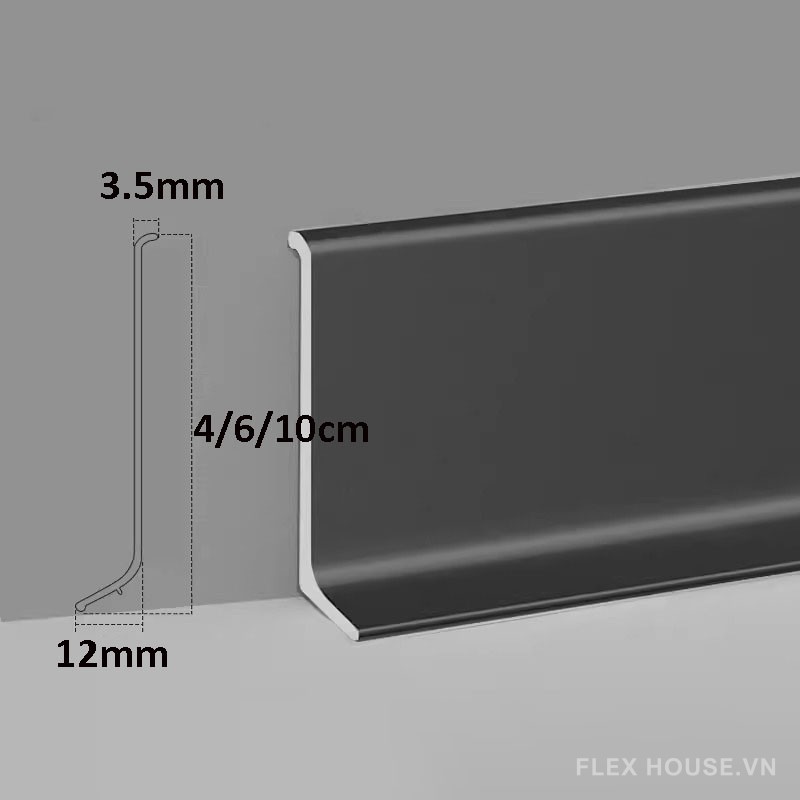 Nẹp ốp chân tường hợp kim nhôm nhiều màu DH7066 7