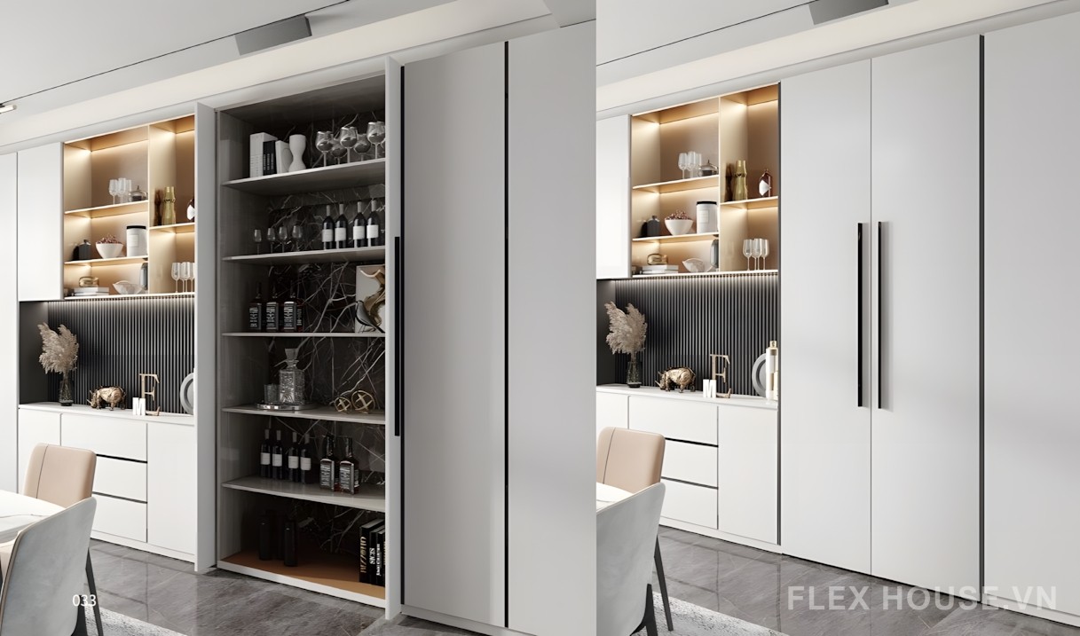 Phụ kiện cửa trượt xếp giấu cánh cho tủ kích thước lớn BTS-YG302 3