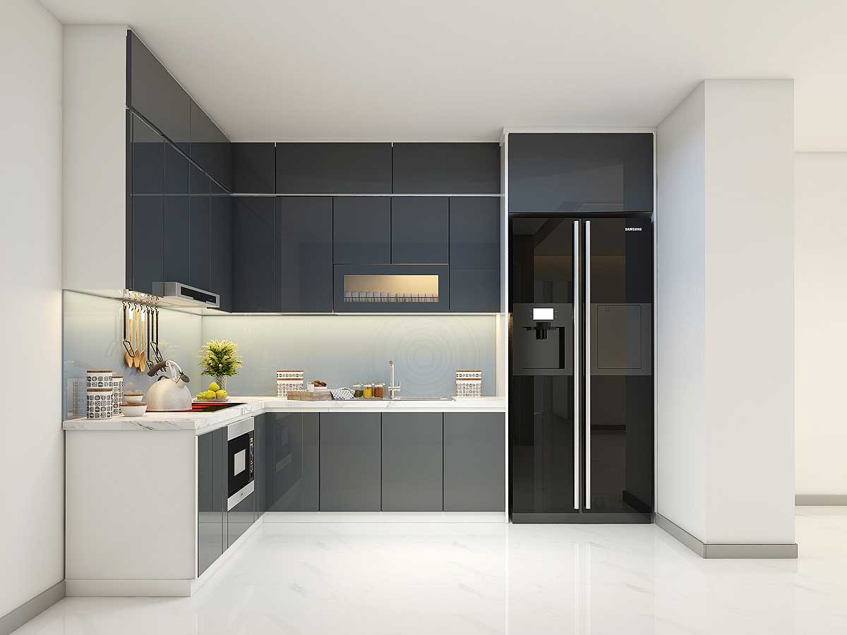 Thiết kế tủ bếp phong cách hiện đại
