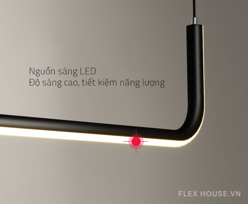 Đèn có nguồn sáng LED với độ sáng cao, tiết kiệm năng lượng