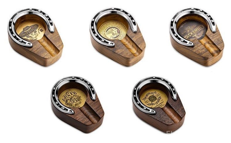 Gạt tàn cigar gỗ kiểu móng ngựa thời trang CGL0610 9