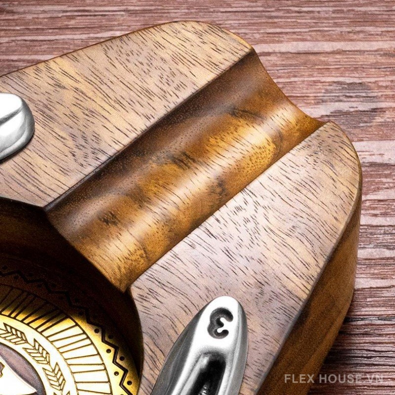 Gạt tàn cigar gỗ kiểu móng ngựa thời trang CGL0610 8