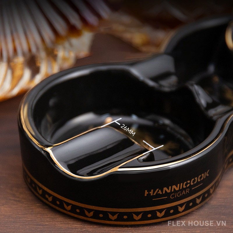Gạt tàn cigar gốm sứ decor song long sang trọng HC3716 8