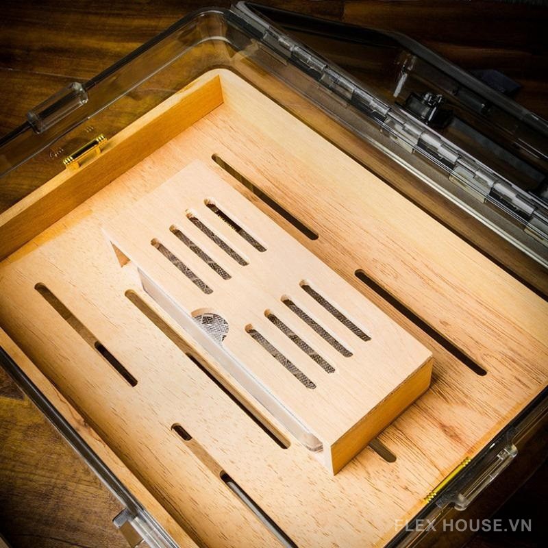 Hộp bảo quản cigar 3 tầng trong suốt tinh tế LBS1156 11