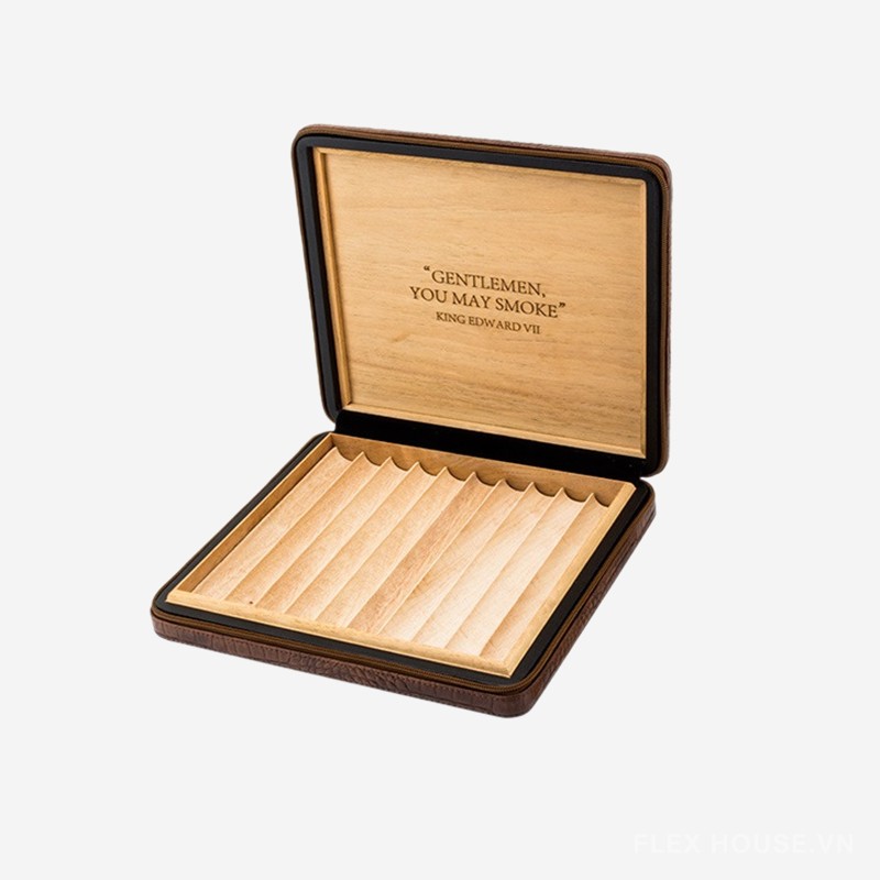 Hộp đựng cigar bọc da họa tiết độc đáo LBS200 3