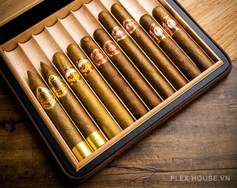Hộp đựng cigar bọc da họa tiết độc đáo LBS200 5