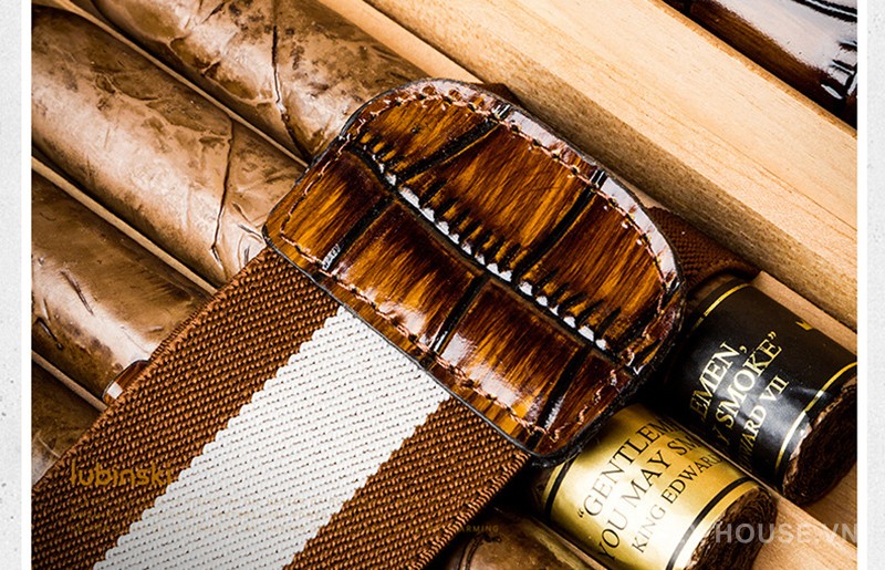 Hộp đựng cigar họa tiết da cá sấu sang trọng LBS441 8