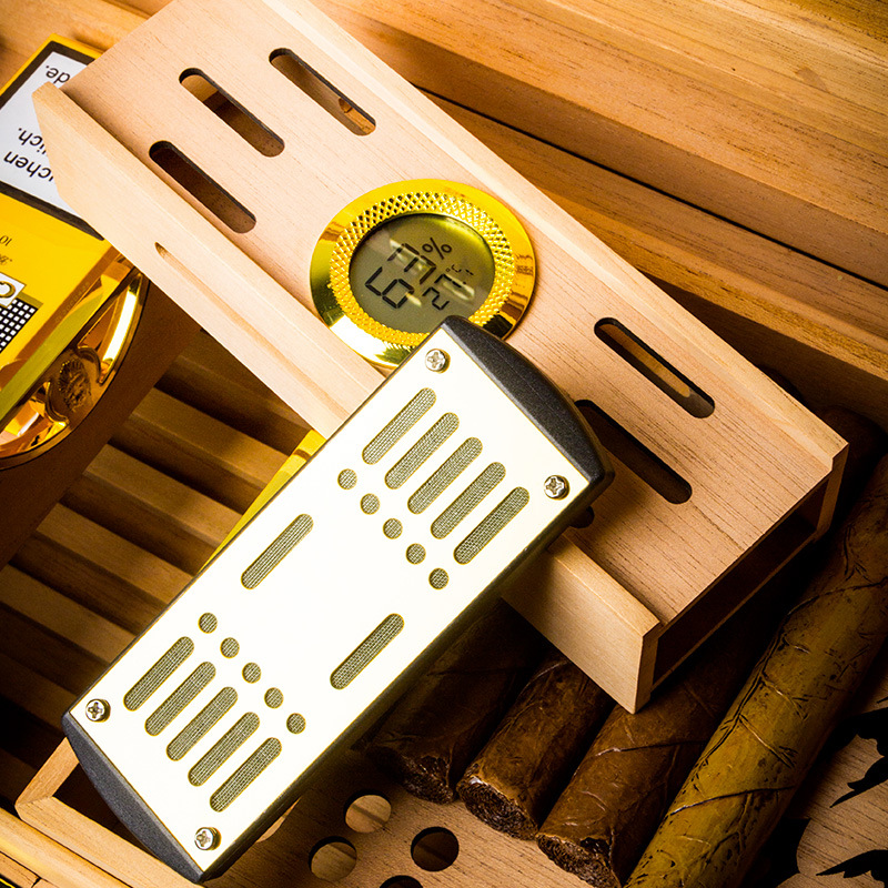 Hộp ủ cigar khóa vân tay decor họa tiết Rồng LBS070 6