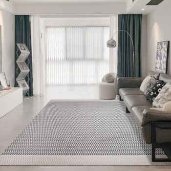 Thảm trang trí phòng khách họa tiết caro YN-NLH39
