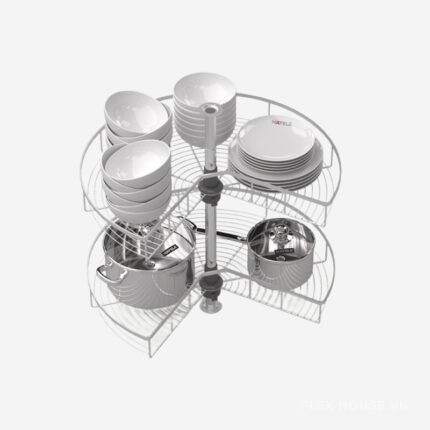 Mâm xoay 270 độ góc tủ bếp Mezzo Hafele 548.37.011