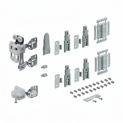 Bộ phụ kiện cửa trượt xếp Wingline L Hettich WLL25-4